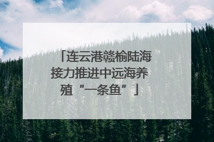 连云港赣榆陆海接力推进中远海养殖“一条鱼”