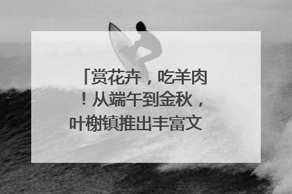 赏花卉，吃羊肉！从端午到金秋，叶榭镇推出丰富文旅活动邀您爽玩
