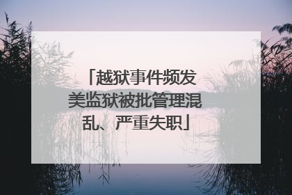 越狱事件频发 美监狱被批管理混乱、严重失职