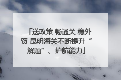 送政策 畅通关 稳外贸 昆明海关不断提升“解题”、护航能力