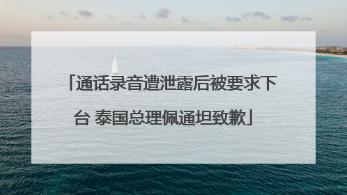 通话录音遭泄露后被要求下台 泰国总理佩通坦致歉