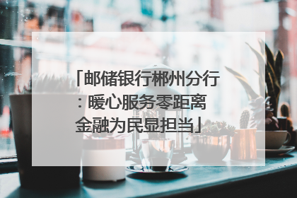 邮储银行郴州分行：暖心服务零距离 金融为民显担当
