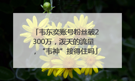 韦东奕账号粉丝破2300万，泼天的流量，“韦神”接得住吗