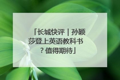 长城快评｜孙颖莎登上英语教科书？值得期待