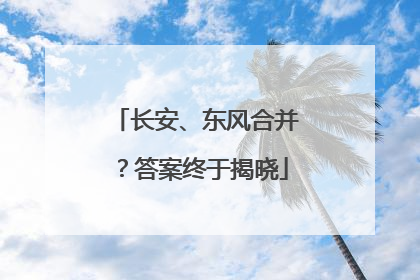 长安、东风合并？答案终于揭晓