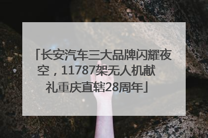 长安汽车三大品牌闪耀夜空，11787架无人机献礼重庆直辖28周年