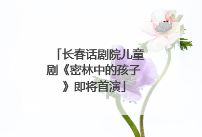 长春话剧院儿童剧《密林中的孩子》即将首演