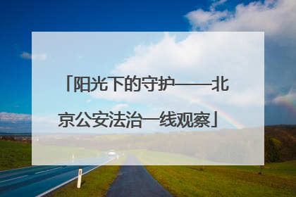 阳光下的守护——北京公安法治一线观察