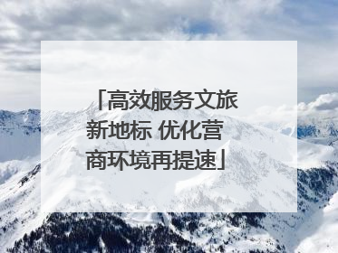 高效服务文旅新地标 优化营商环境再提速
