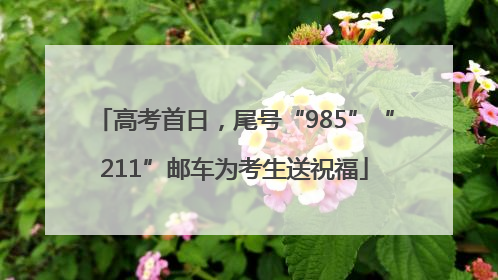 高考首日，尾号“985”“211”邮车为考生送祝福