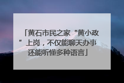 黄石市民之家“黄小政”上岗，不仅能聊天办事还能听懂多种语言