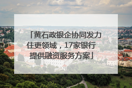 黄石政银企协同发力住更领域，17家银行提供融资服务方案