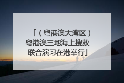 （粤港澳大湾区）粤港澳三地海上搜救联合演习在港举行
