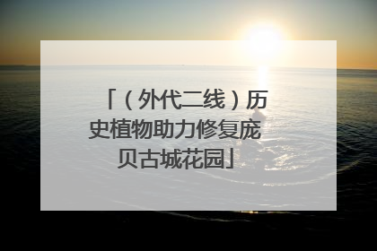 （外代二线）历史植物助力修复庞贝古城花园