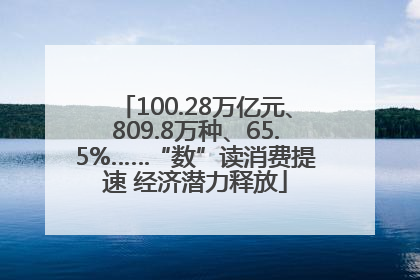 100.28万亿元、809.8万种、65.5%……“数”读消费提速 经济潜力释放