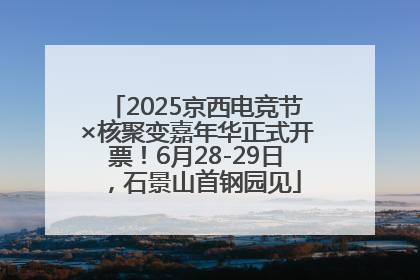 2025京西电竞节×核聚变嘉年华正式开票！6月28-29日，石景山首钢园见