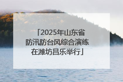 2025年山东省防汛防台风综合演练在潍坊昌乐举行