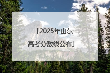 2025年山东高考分数线公布