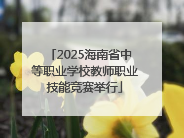 2025海南省中等职业学校教师职业技能竞赛举行