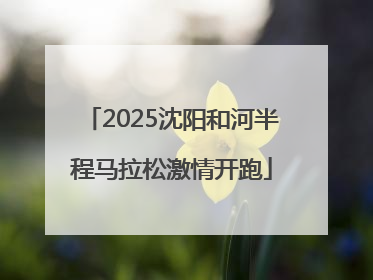 2025沈阳和河半程马拉松激情开跑