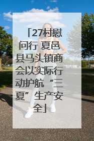 27村慰问行 夏邑县马头镇商会以实际行动护航“三夏”生产安全