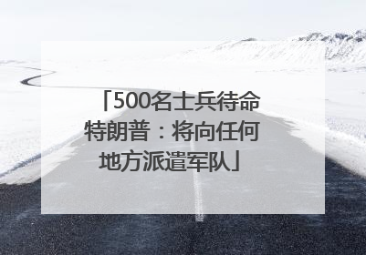 500名士兵待命 特朗普：将向任何地方派遣军队