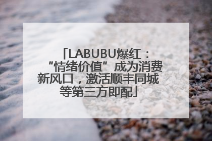 LABUBU爆红：“情绪价值”成为消费新风口，激活顺丰同城等第三方即配